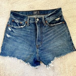 Abercrombie & Fitch High Rise Denim Shorts